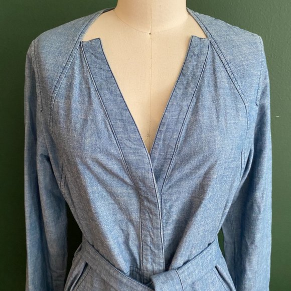 Proenza Schouler Chambray V-Neck Dress - Picture 6 of 15